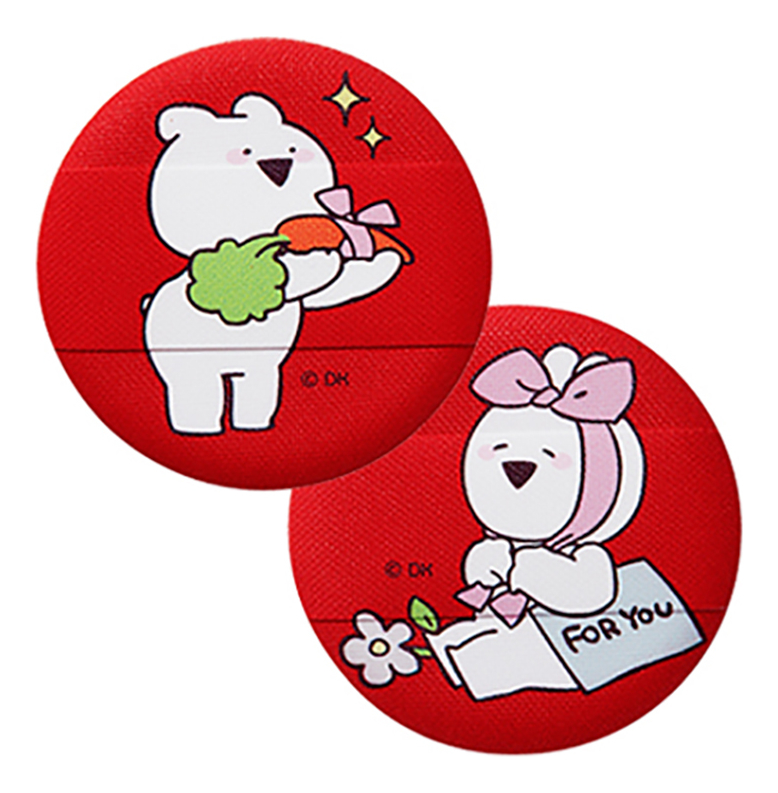 Спонж косметический для пудры Over Action Little Rabbit Love Me Cushion Puff 2шт: No 02