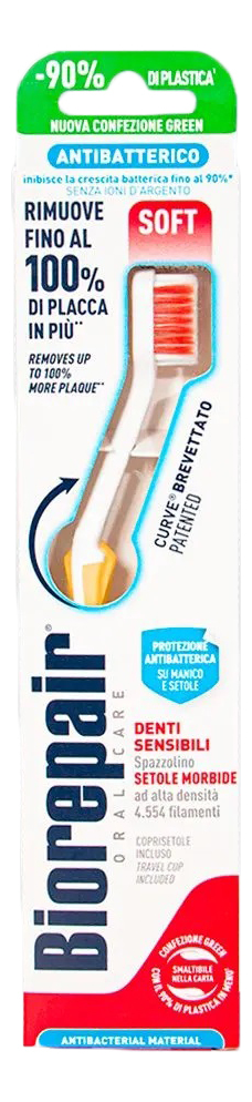 Купить Зубная щетка изогнутая для чувствительных зубов Curve Denti Sensibili (в ассортименте), Biorepair
