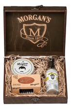 Morgan's Pomade Премиальный набор для бороды и усов (щетка + шампунь + крем 75мл)