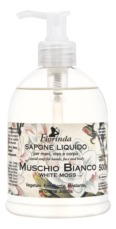 

Жидкое мыло Магия цветов Sapone Liquido Muschio Bianco 500мл (белый мускус)