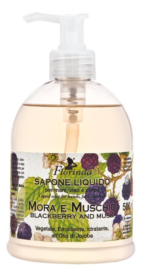 

Жидкое мыло Фруктовая страсть Sapone Liquido Mora e Muschio 500мл (ежевика и мускус)
