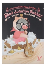Elizavecca Тканевая маска для лица кислородная Witch Piggy Hell-Pore Black Solution Bubble Serum Mask Pack 28г