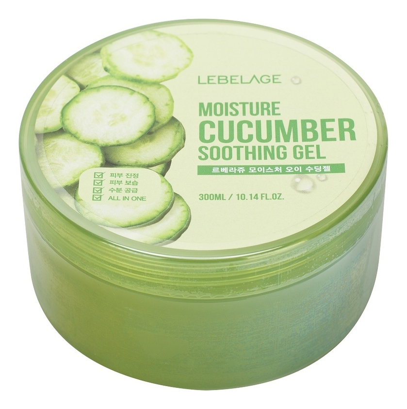 Многофункциональный гель на основе огуречного экстракта Moisture Cucumber 100% Soothing Gel 300мл