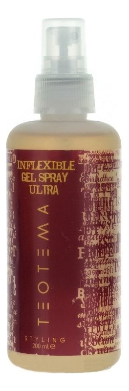 Гель-спрей для волос Styling Inflexible Gel Spray Ultra 200мл гель спрей teotema inflexible gel spray extra strong 200