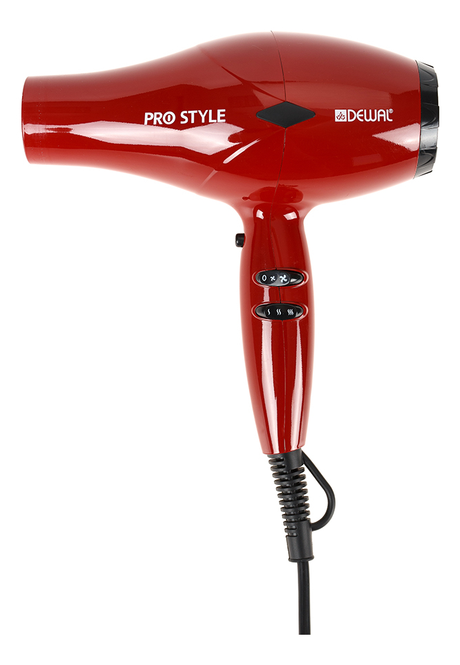 Фен для волос Pro Style 03-111 Red 2000W (2 насадки, диффузор) фен для волос pro style 03 111 black 2000w 2 насадки диффузор