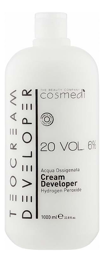 

Крем-проявитель для окрашивания волос Color Cream Developer 6% (20 vol): Крем-проявитель 1000мл, Крем-проявитель для окрашивания волос Color Cream Developer 6% (20 vol)