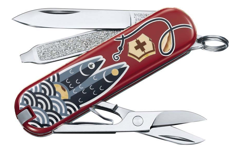 

Нож-брелок Classic Sardine Can 58мм, 7 функций 0.6223.L1901
