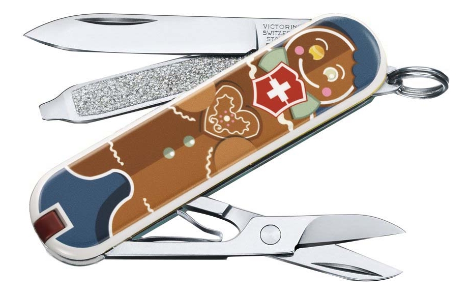 Нож-брелок Classic Gingerbread Love 58мм, 7 функций 0.6223.L1909