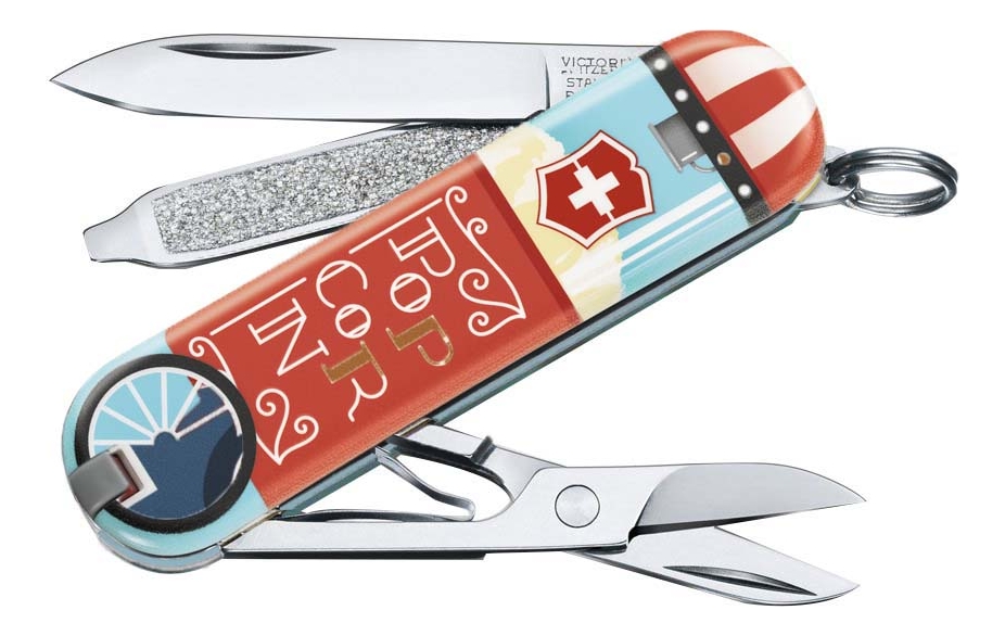 

Нож-брелок Classic Let It Pop! 58мм, 7 функций 0.6223.L1910