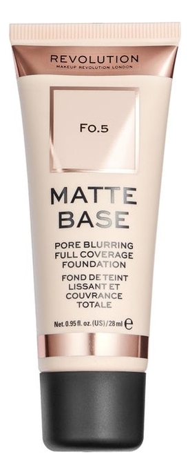 

Тональная основа для лица Matte Base 28мл: F0.5, Тональная основа для лица Matte Base 28мл