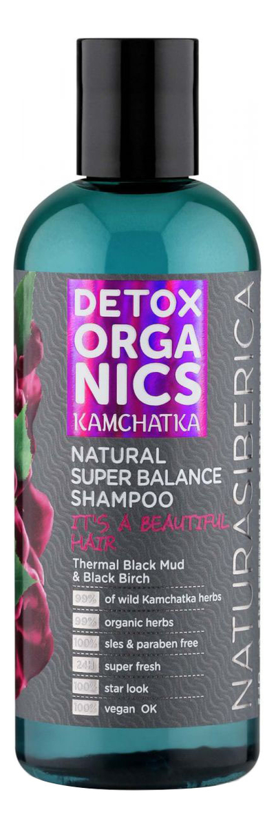 

Шампунь для волос Супер баланс Detox Organics Kamchatka 270мл