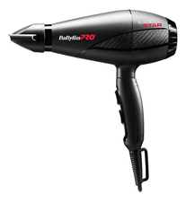 BaByliss Pro Фен для волос Black Star 2000Вт BAB6200E (2 насадки)