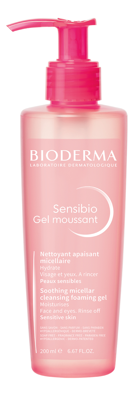 Очищающий гель для лица Sensibio Gel Moussant: Гель 200мл очищающий мусс для тела с антицеллюлитным комплексом fitness bubble cleanser