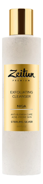 Глубоко очищающий гель-скраб для проблемной кожи с серебром Premium Niqa Exfoliating Cleanser 200мл