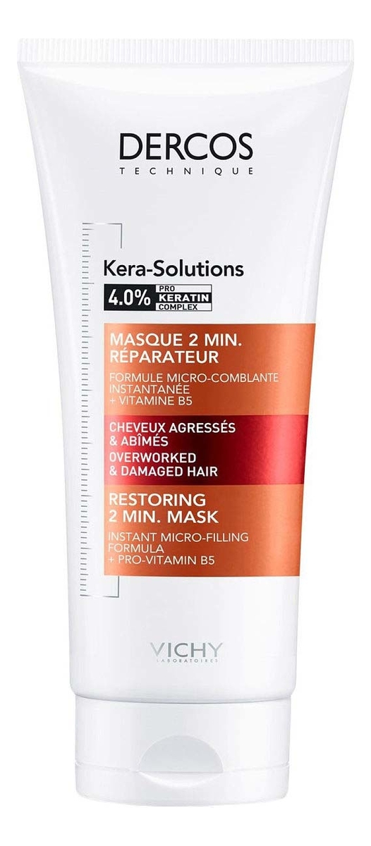 Маска с комплексом про-кератин реконструирующий поверхность волос Dercos Kera-Solutions 200мл цена и фото