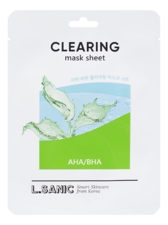 L.Sanic Тканевая маска для очищения пор лица AHA/BHA Clearing Mask Sheet 25мл