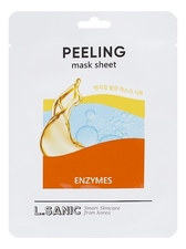 L.Sanic Тканевая маска для лица с энзимами Enzymes Peeling Mask Sheet 25мл