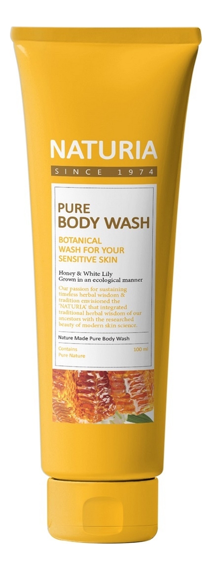 

Гель для душа Мед и лилия Naturia Pure Body Wash Honey & White Lily: Гель 100мл, Гель для душа Мед и лилия Naturia Pure Body Wash Honey & White Lily