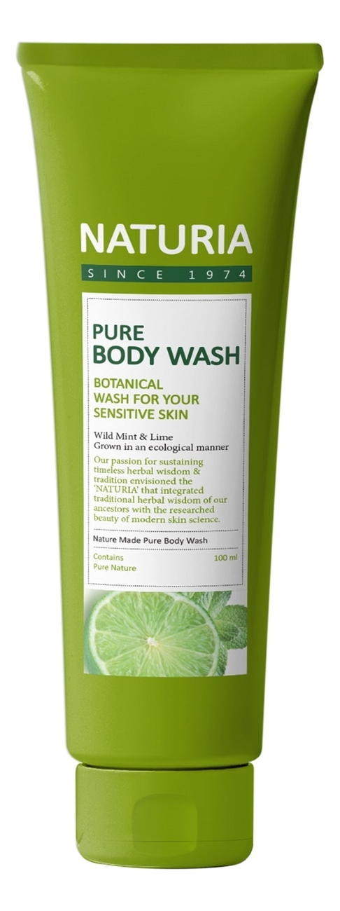

Гель для душа Мята и лайм Naturia Pure Body Wash Wild Mint & Lime: Гель 100мл, Гель для душа Мята и лайм Naturia Pure Body Wash Wild Mint & Lime