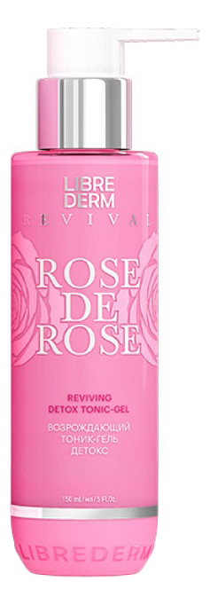 Возрождающий тоник-гель детокс Rose De Rose Reviving Detox Tonic-Gel 150мл тоник для лица librederm тоник гель для лица детокс возрождающий rose de rose reviving detox tonic gel