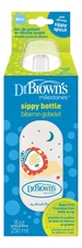 Dr. Brown's Бутылочка-поильник с узким горлышком Natural Flow Milestones Sippy Bottle SB81097 250мл (лев)