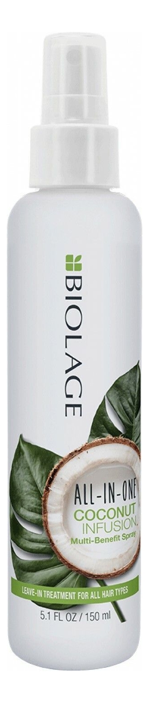 Несмываемый многофункциональный спрей для волос Biolage All in One Coconut Infusion Multi-Benefit Spray 150мл цена и фото