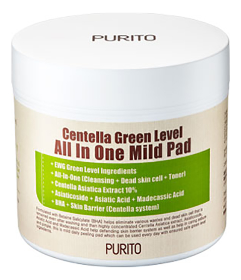 Очищающие подушечки для лица Centella Green Level All In One Mild Pad 70шт: Подушечки 70шт