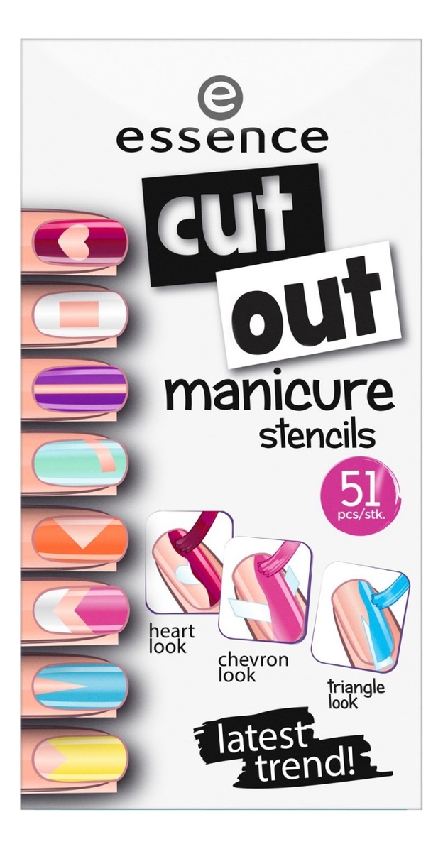 Наклейки для ногтей Cut Out Manicure Stencils от Randewoo