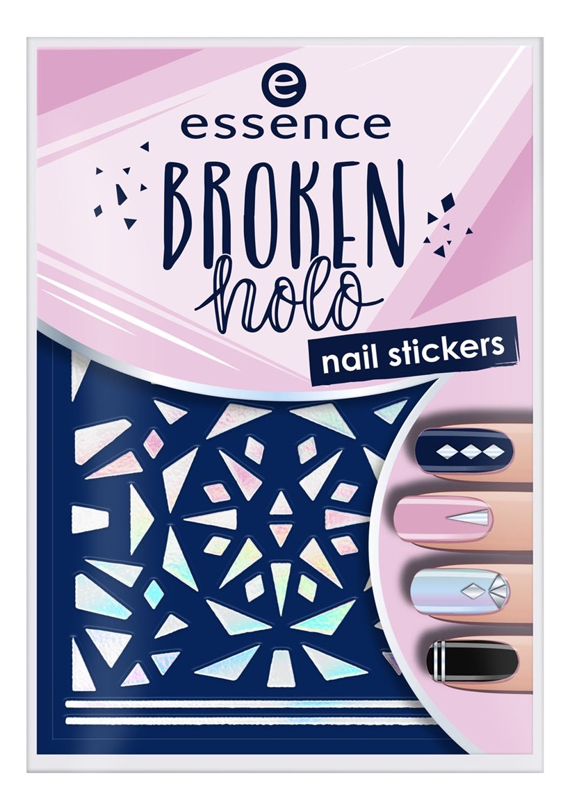 цена Наклейки для ногтей Broken Holo Nail Stickers