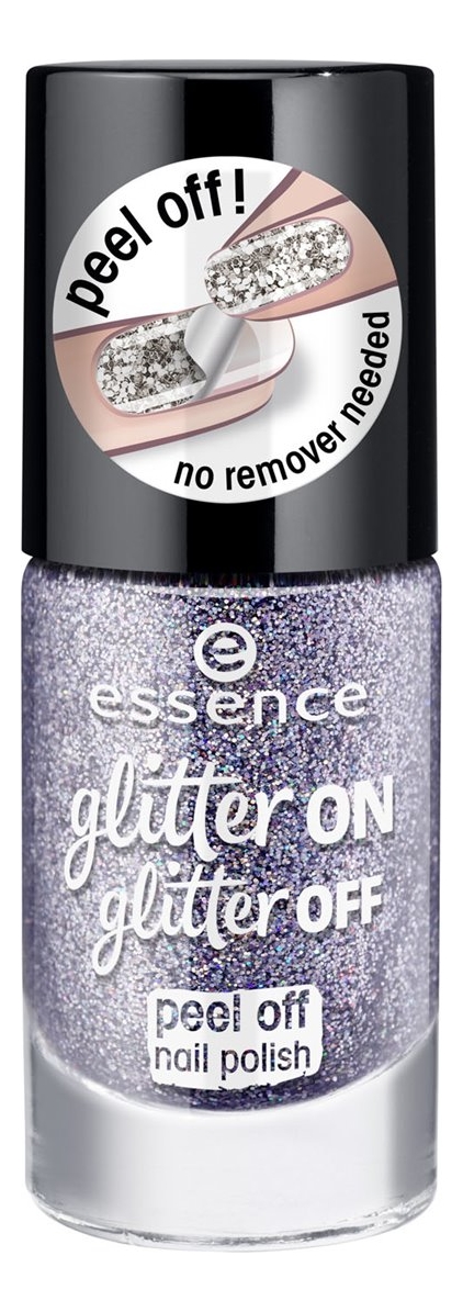 

Лак для ногтей Glitter On Glitter Off 8мл: 05 Starlight Express, Лак для ногтей Glitter On Glitter Off 8мл