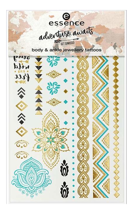 

Наклейки-тату для тела Adventure Awaits Get Sunkissed Body & Ankle Jewellery Tattoos