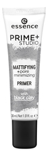 essence Матирующий праймер для лица Prime Studio Mattifying Pore Minimizing Primer With Black Clay 30мл