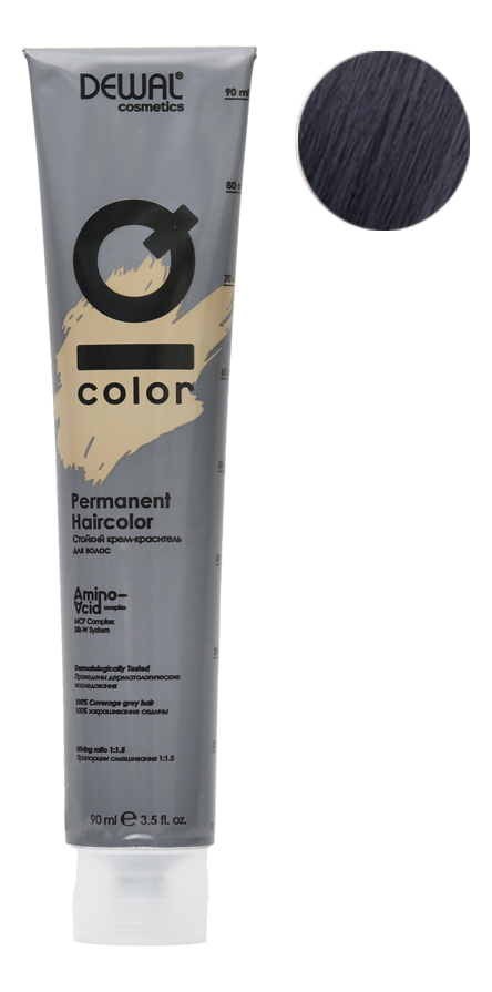 Стойкий крем-краситель для волос на основе протеинов риса и шелка Cosmetics IQ Color Permanent Haircolor 90мл: Blue