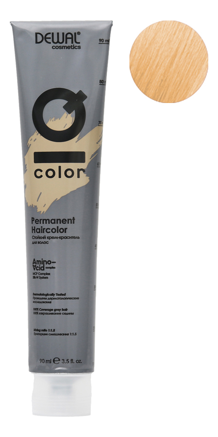 

Стойкий крем-краситель для волос на основе протеинов риса и шелка Cosmetics IQ Color Permanent Haircolor 90мл: 10.3 Extra Light Gold Blonde, Стойкий крем-краситель для волос на основе протеинов риса и шелка Cosmetics IQ Color Permanent Haircolor 90мл