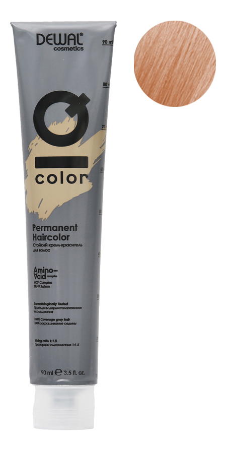 Стойкий крем-краситель для волос на основе протеинов риса и шелка Cosmetics IQ Color Permanent Haircolor 90мл: 10.84 Extra Light Beige Copper Blonde