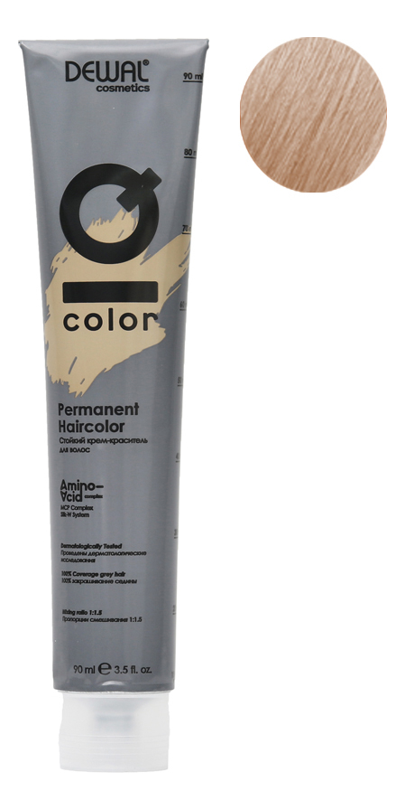 

Стойкий крем-краситель для волос на основе протеинов риса и шелка Cosmetics IQ Color Permanent Haircolor 90мл: 11.10 Ultra Light Ash Blonde, Стойкий крем-краситель для волос на основе протеинов риса и шелка Cosmetics IQ Color Permanent Haircolor 90мл