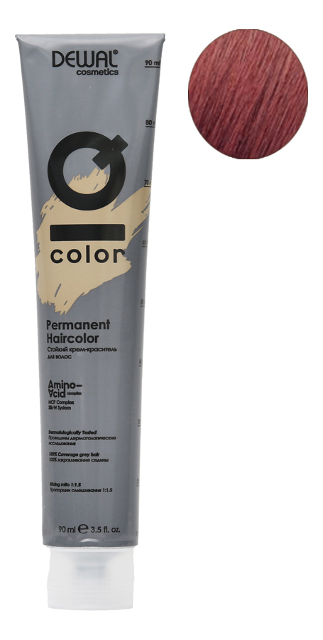 Стойкий крем-краситель для волос на основе протеинов риса и шелка Cosmetics IQ Color Permanent Haircolor 90мл: 6.6 Dark Red Blonde