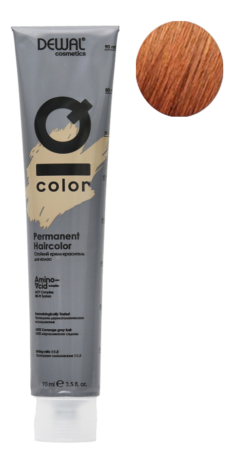Купить Стойкий крем-краситель для волос на основе протеинов риса и шелка Cosmetics IQ Color Permanent Haircolor 90мл: 8.3 Light Gold Blonde, Dewal