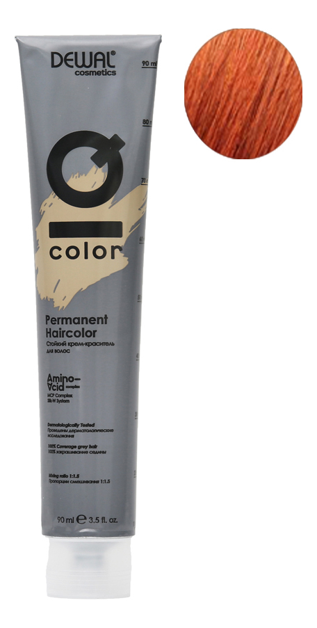 Купить Стойкий крем-краситель для волос на основе протеинов риса и шелка Cosmetics IQ Color Permanent Haircolor 90мл: 8.43 Light Copper Gold Blonde, Dewal