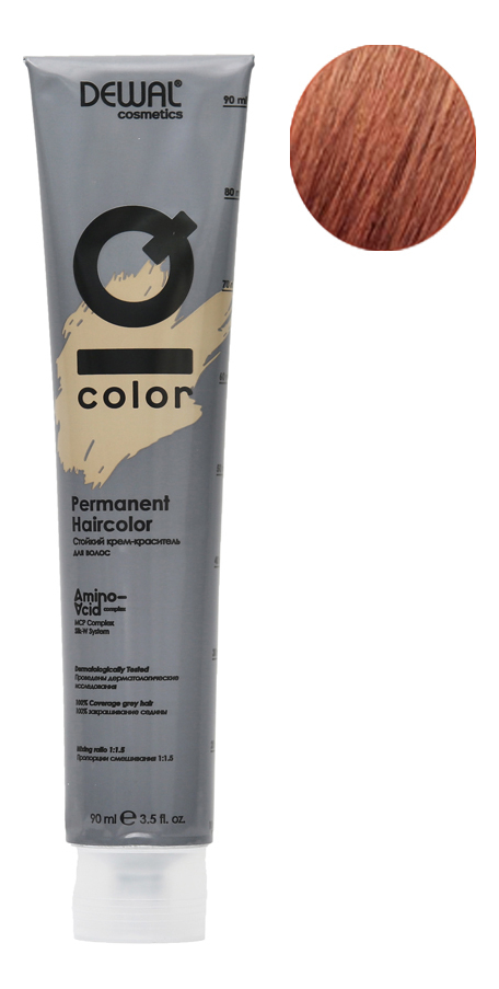 Купить Стойкий крем-краситель для волос на основе протеинов риса и шелка Cosmetics IQ Color Permanent Haircolor 90мл: 8.84 Light Beige Copper Blonde, Dewal