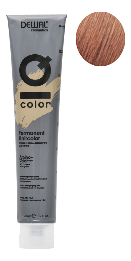 Купить Стойкий крем-краситель для волос на основе протеинов риса и шелка Cosmetics IQ Color Permanent Haircolor 90мл: 8.85 Light Beige Rose Blonde, Dewal