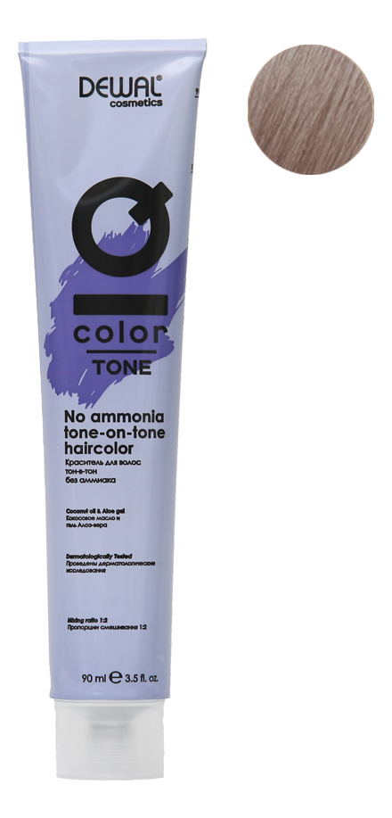 Купить Краситель для волос Тон-в-тон с кокосовым маслом без аммиака Cosmetics IQ Color Tone Haircolor 90мл: 10.10 Extra Light Ash Blonde, Dewal