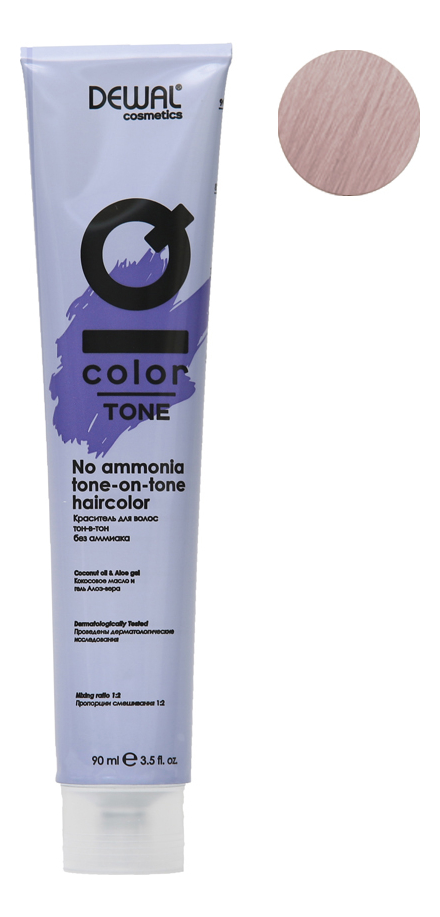 

Краситель для волос Тон-в-тон с кокосовым маслом без аммиака Cosmetics IQ Color Tone Haircolor 90мл: 10.21 Extra Light Pearl Ash Blonde, Краситель для волос Тон-в-тон с кокосовым маслом без аммиака Cosmetics IQ Color Tone Haircolor 90мл