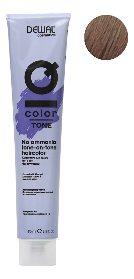 Купить Краситель для волос Тон-в-тон с кокосовым маслом без аммиака Cosmetics IQ Color Tone Haircolor 90мл: 6 Dark Blonde, Dewal