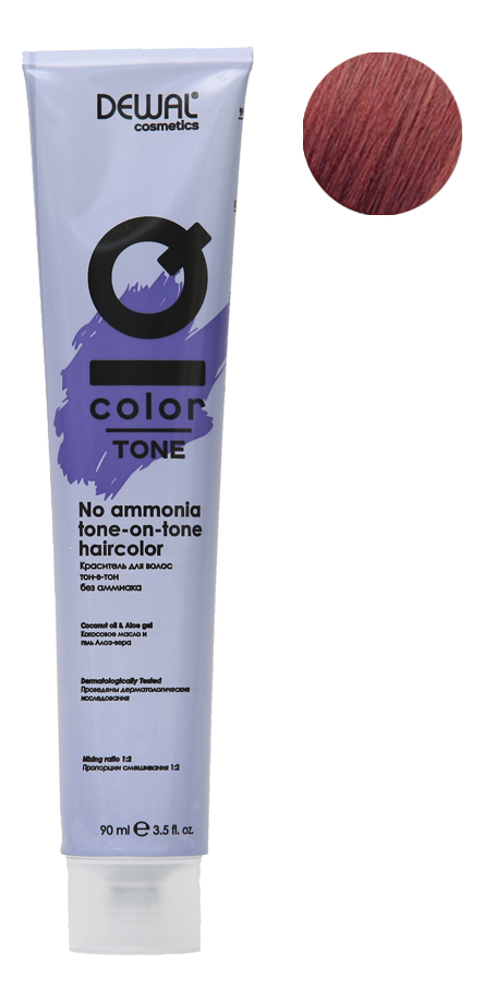Купить Краситель для волос Тон-в-тон с кокосовым маслом без аммиака Cosmetics IQ Color Tone Haircolor 90мл: 6.60 Dark Red Blonde, Dewal