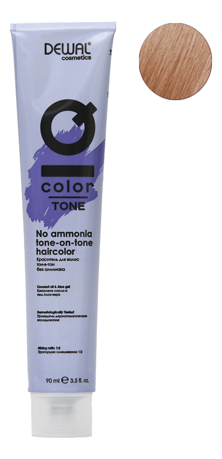 Купить Краситель для волос Тон-в-тон с кокосовым маслом без аммиака Cosmetics IQ Color Tone Haircolor 90мл: 9 Very Light Blonde, Dewal