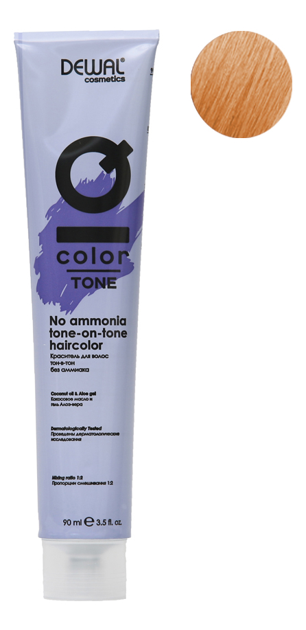Купить Краситель для волос Тон-в-тон с кокосовым маслом без аммиака Cosmetics IQ Color Tone Haircolor 90мл: 9.30 Very Light Gold Blonde, Dewal