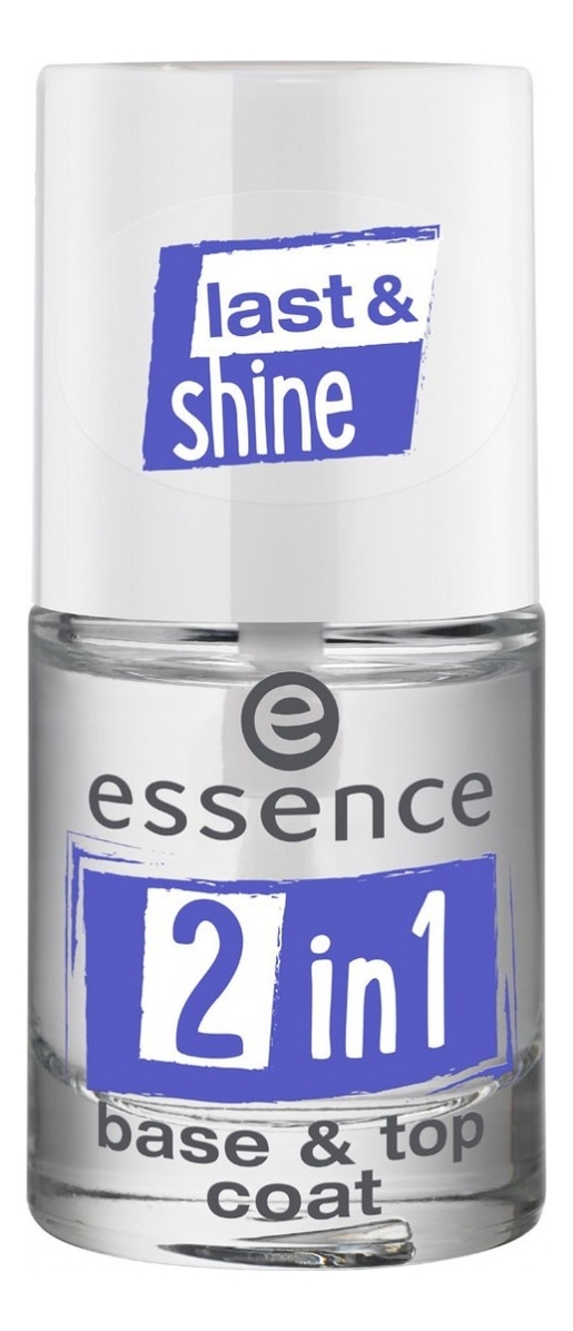 Топ эссенс. Essence базовое и верхнее покрытие 2in1 Base & Top Coat, прозрачный, 8 мл. Essence Coat.