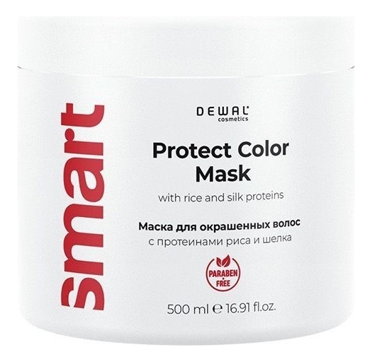 Маска для окрашенных волос Cosmetics Smart Care Protect Color Save Color Mask: Маска 500мл маска для окрашенных волос dewal cosmetics smart care protect color save color mask 1 л