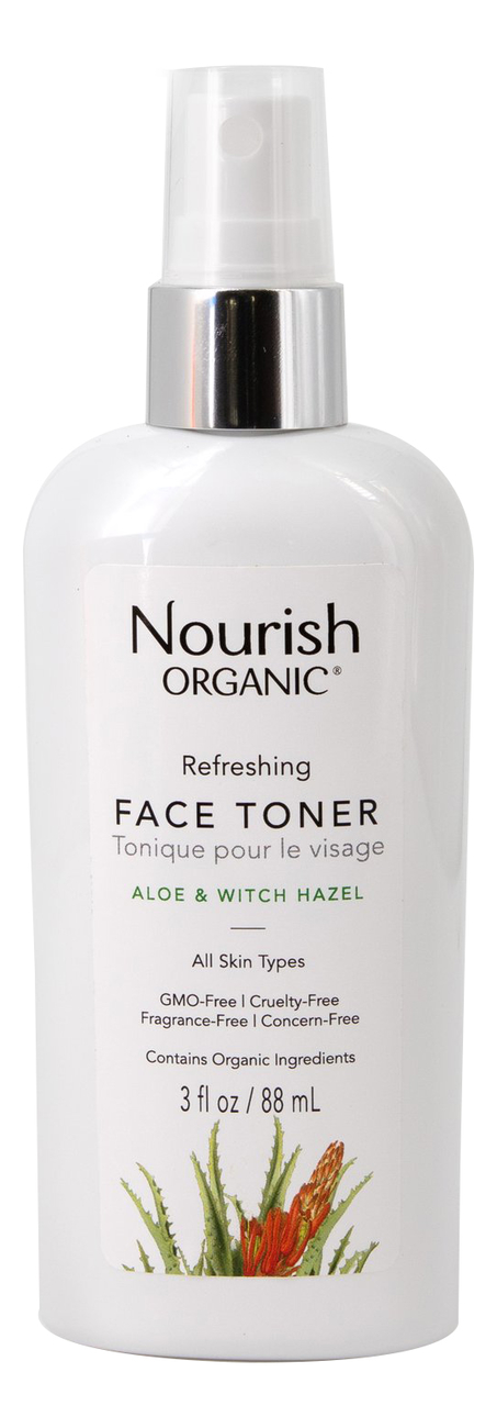 

Освежающий тоник для лица с экстрактом алоэ и гамамелиса Organic Refreshing Face Toner 88мл